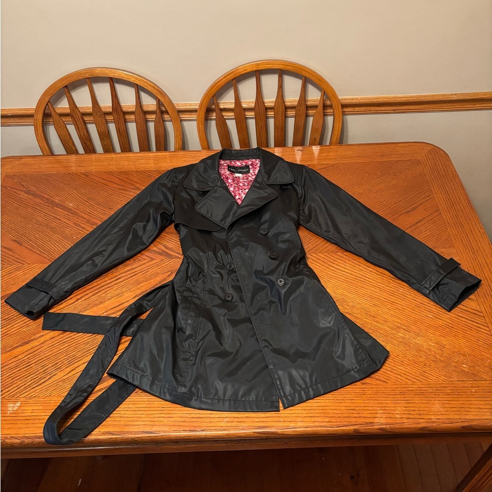 Elegant Black Women's Trench Coat